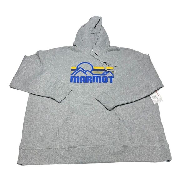 NWT Men's Marmot Coastal Hoody Hoodie Sweatshirt Pullover‎ Gray Size 4XL - Picture 1 of 9
